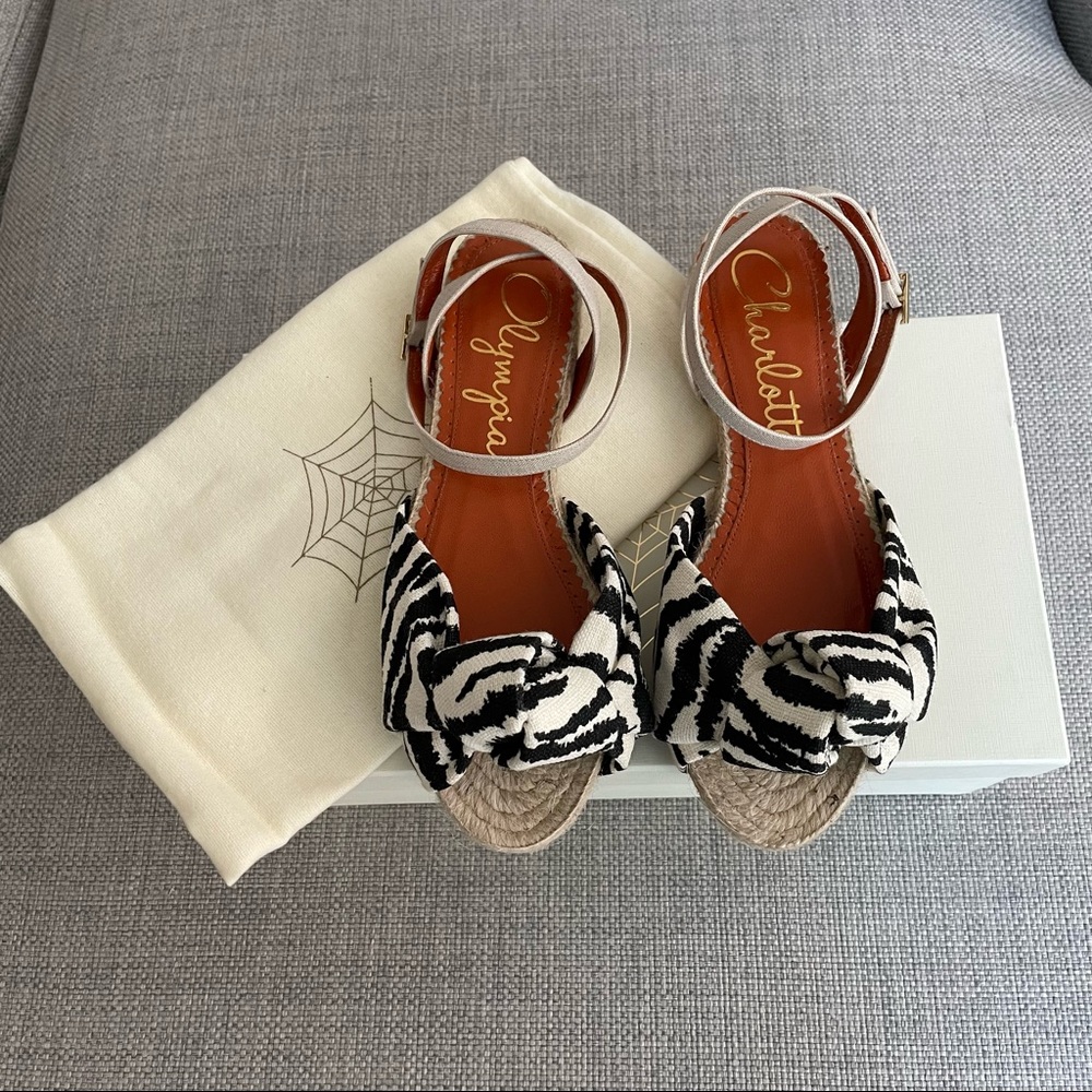 NWT Charlotte Olympia Marina Espadrille Sandals size 36.5